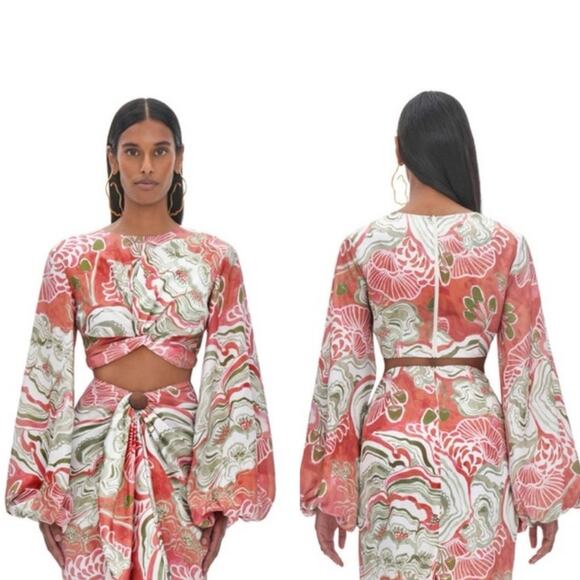 Andrea Iyamah Behati Cropped Top Mushroom Print - Picture 14 of 14